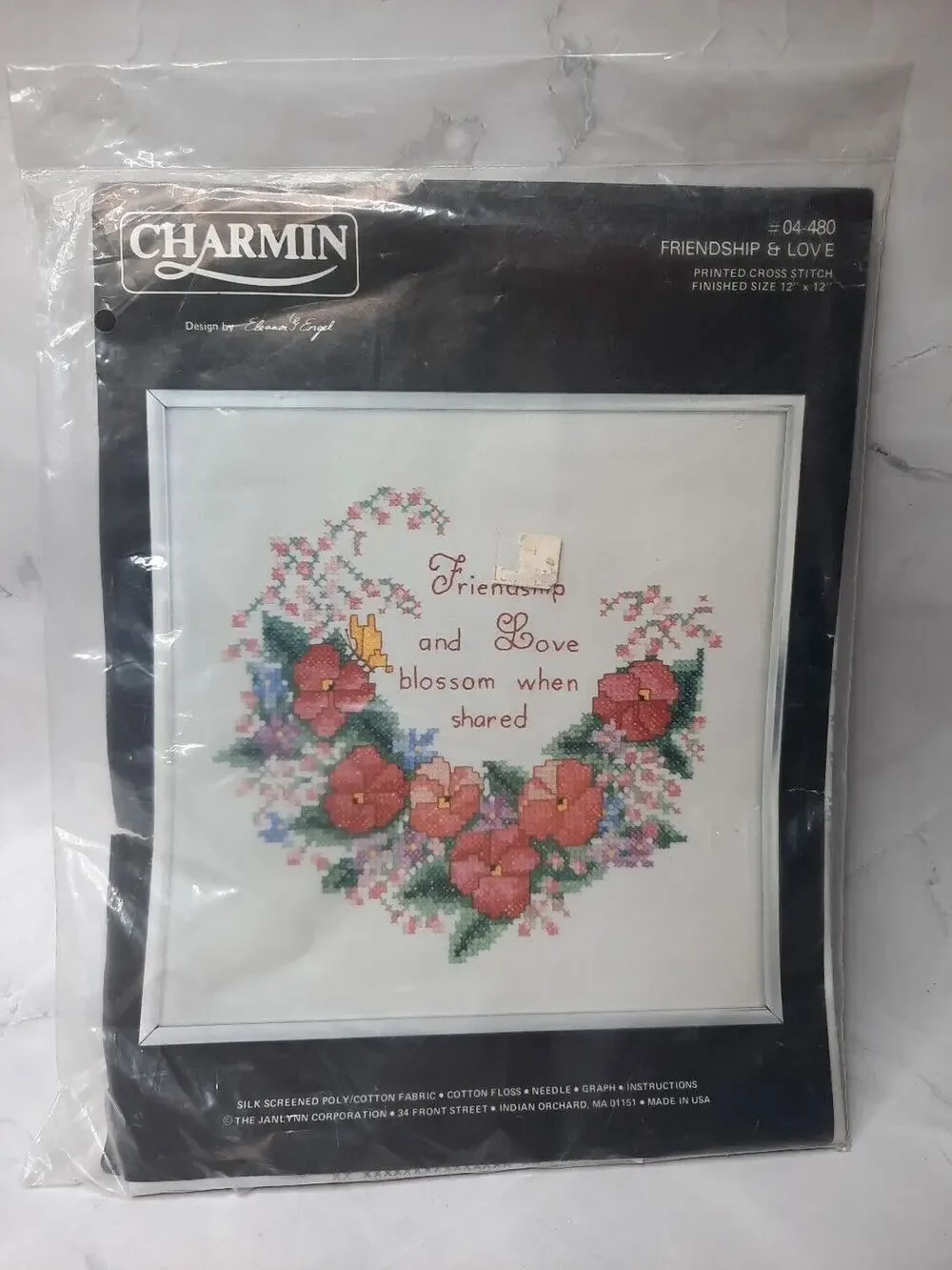 Janlynn Charmin Printed Cross Stitch Kit Friendship And Love 04 480 12x12
